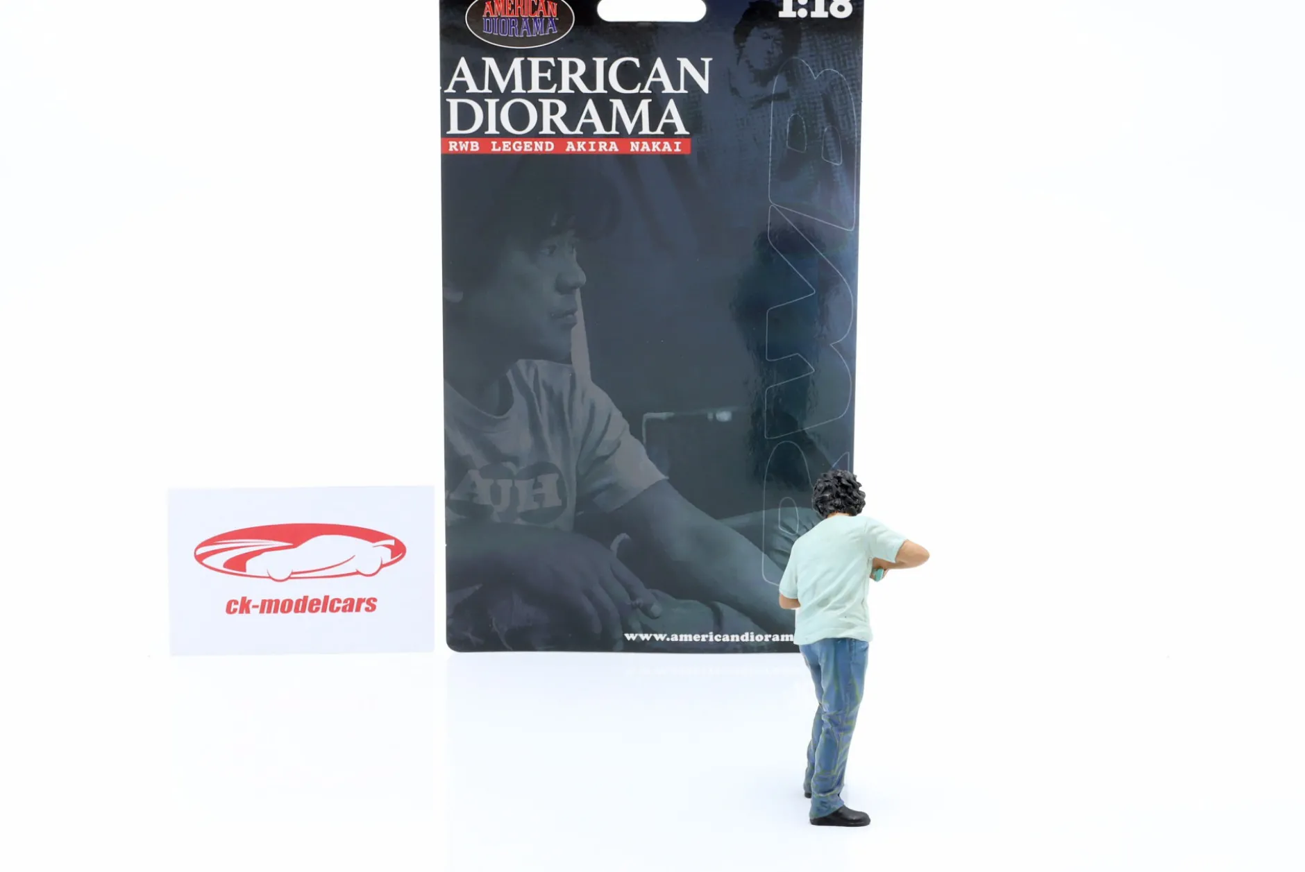 RWB-Legende Akira Nakai San Figur #3 mit Bohrmaschine 1:18 American Diorama