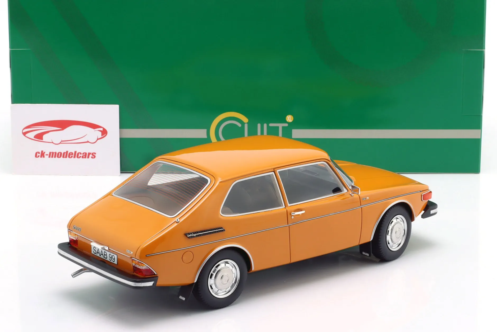 Saab 99 Combi Coupe Baujahr 1975 indian gelb 1:18 Cult Scale