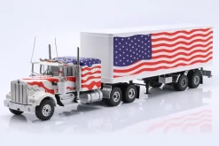 Sattelauflieger Stars & Stripes weiß / blau / rot 1:18 Road Kings