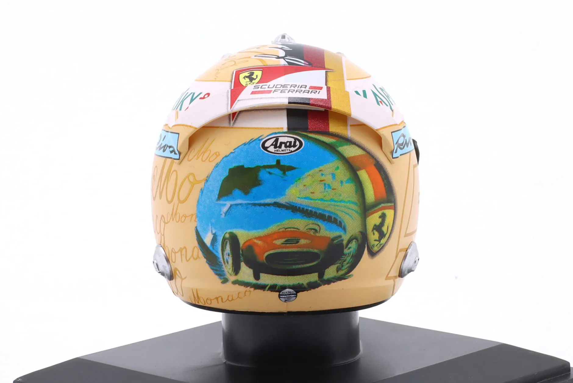 Sebastian Vettel Ferrari #5 Sieger Monaco GP Formel 1 2017 Helm 1:5 Spark Editions