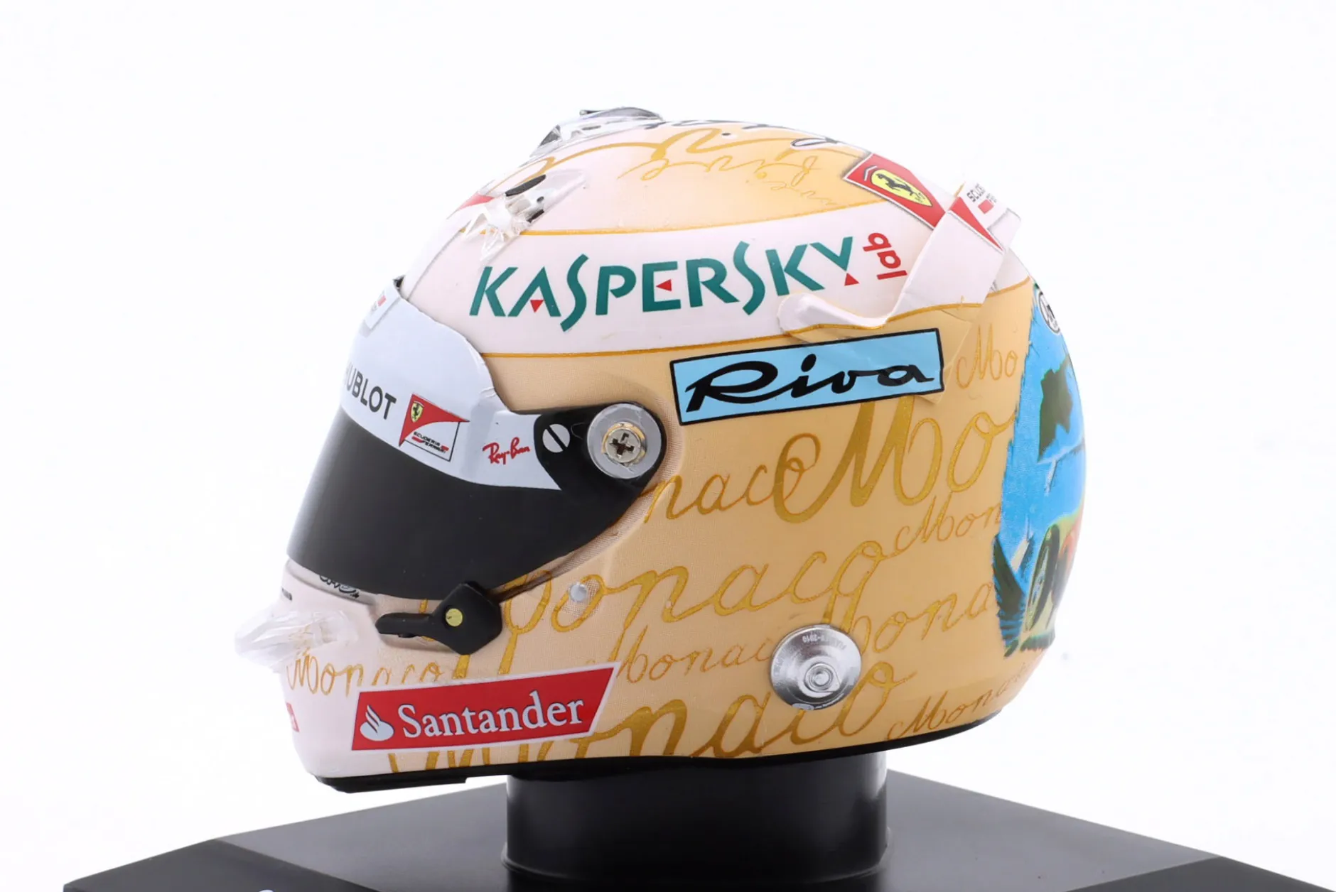 Sebastian Vettel Ferrari #5 Sieger Monaco GP Formel 1 2017 Helm 1:5 Spark Editions