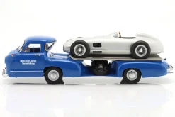Set: Mercedes-Benz Renntransporter Blaues Wunder mit Mercedes-Benz W196 1:18 WERK83