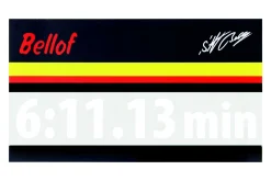 Stefan Bellof Aufkleber Rekordrunde 6:11.13 min weiß 200 x 35 mm