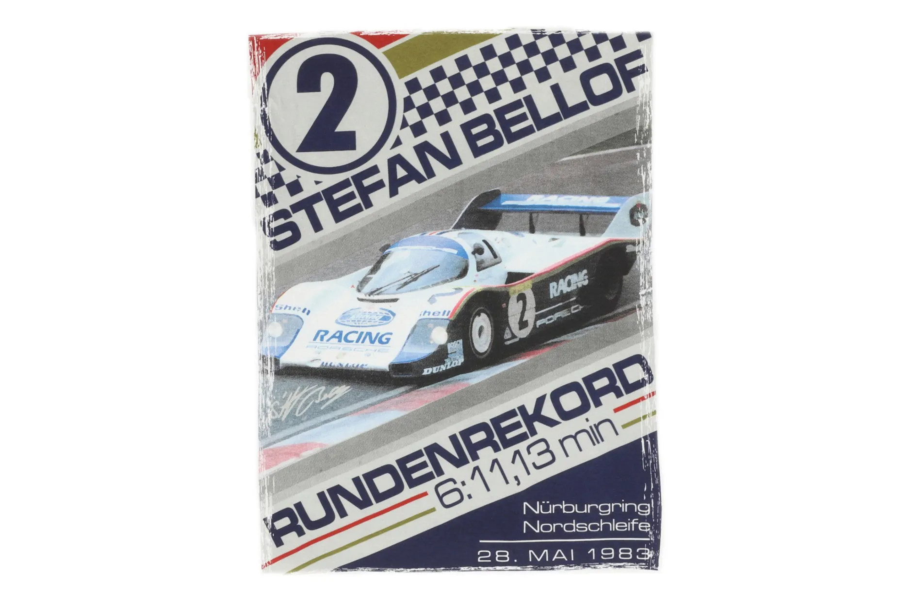 Stefan Bellof T-Shirt Rekordrunde 6.11,13 min mit Frontprint weiß