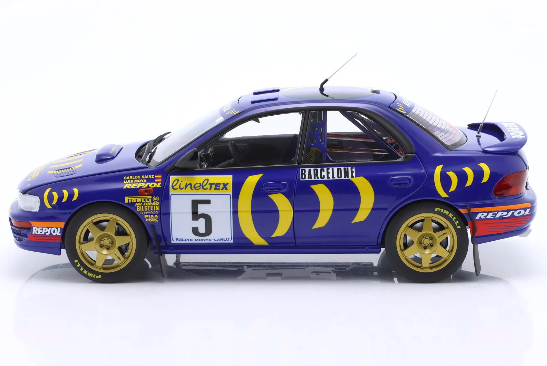 Subaru Impreza 555 #5 Sieger Rallye Monte Carlo 1995 Sainz, Moya 1:18 Kyosho
