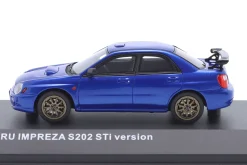 Subaru Impreza S202 STi Baujahr 2002 blau metallic 1:43 Kyosho