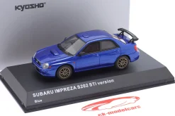 Subaru Impreza S202 STi Baujahr 2002 blau metallic 1:43 Kyosho