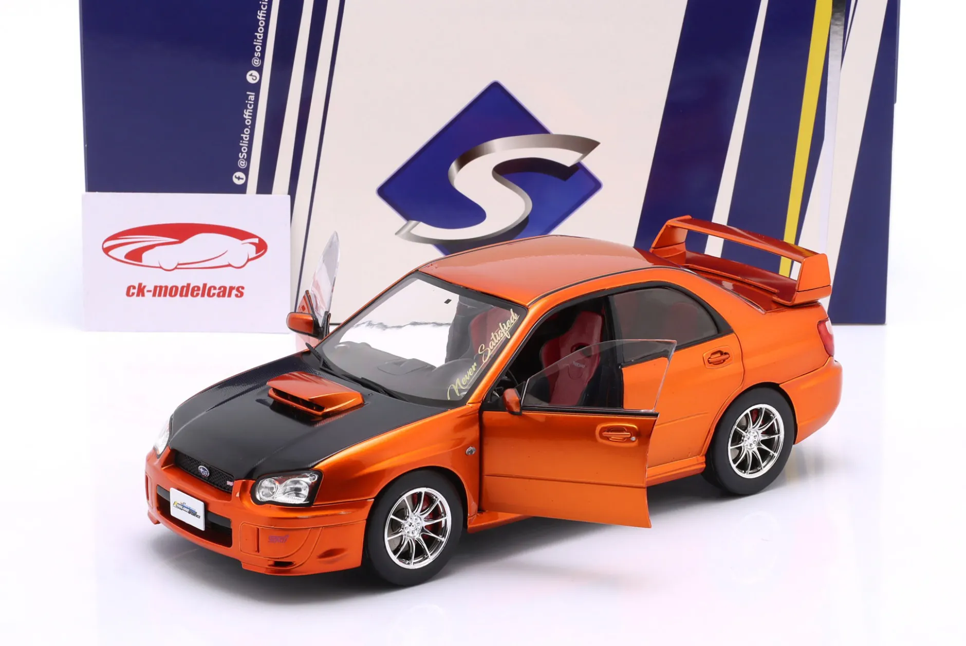 Subaru Impreza WRX STI Baujahr 2023 orange metallic 1:18 Solido