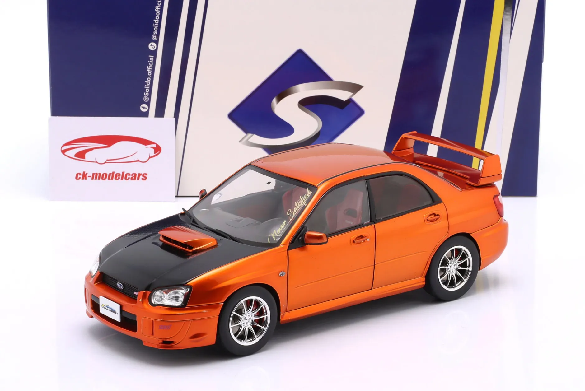 Subaru Impreza WRX STI Baujahr 2023 orange metallic 1:18 Solido