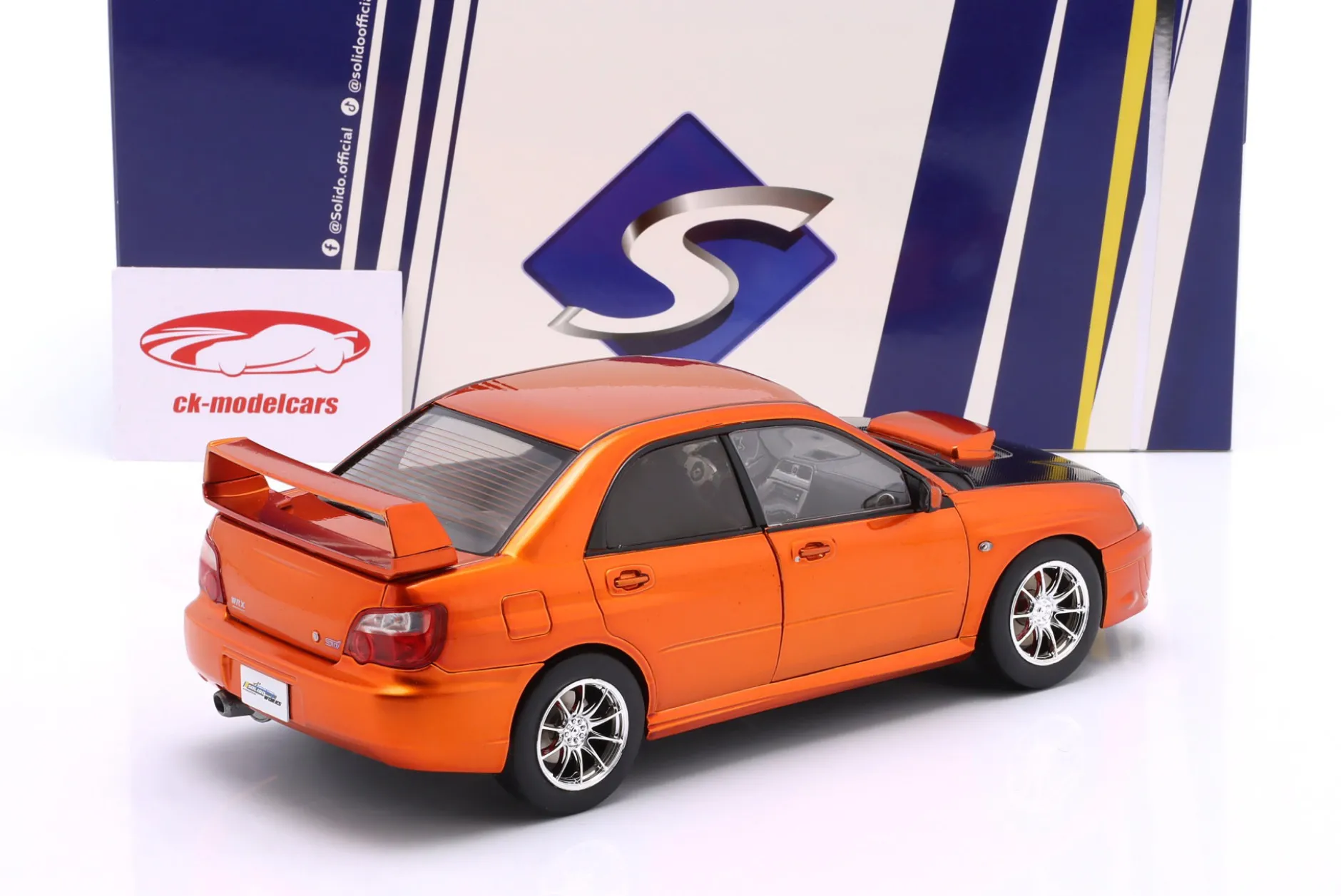 Subaru Impreza WRX STI Baujahr 2023 orange metallic 1:18 Solido