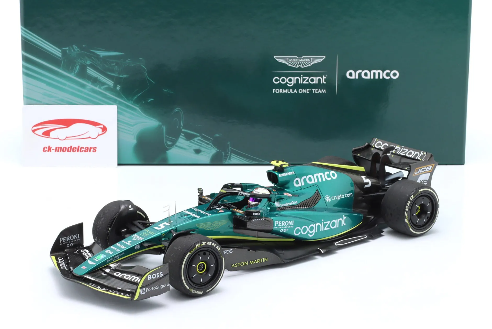 S. Vettel Aston Martin AMR22 #5 Last Race Abu Dhabi GP Formel 1 2022 1:18 Minichamps