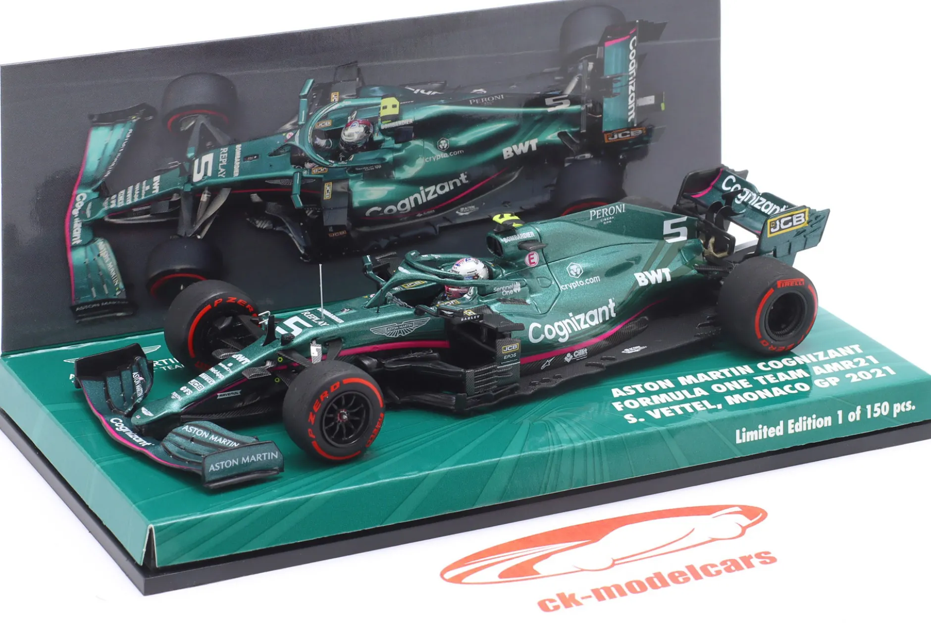 S. Vettel Aston Martin AMR21 #5 5th Monaco GP Formel 1 2021 1:43 Minichamps