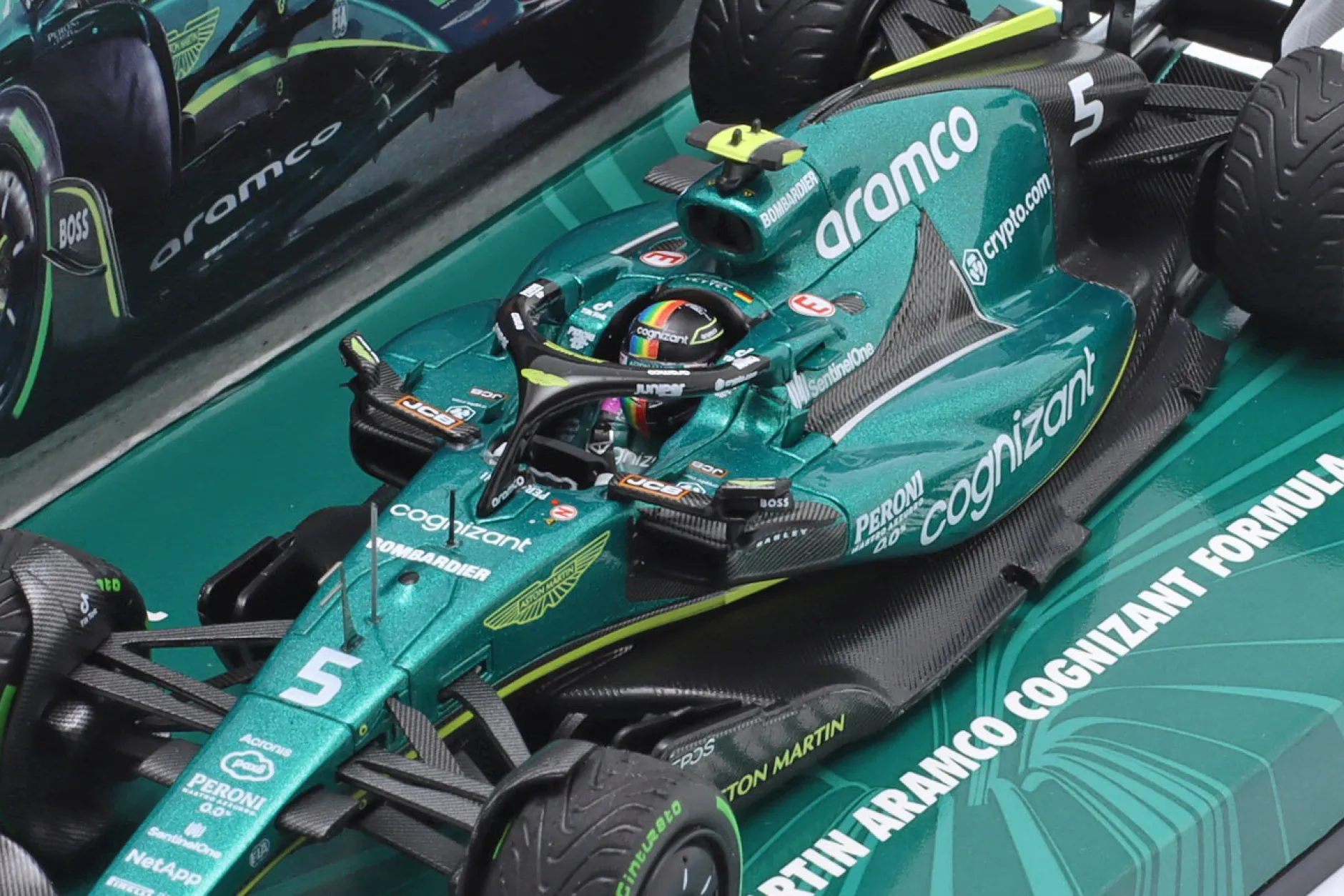 S. Vettel Aston Martin AMR22 #5 8th Singapur GP Formel 1 2022 1:43 Minichamps