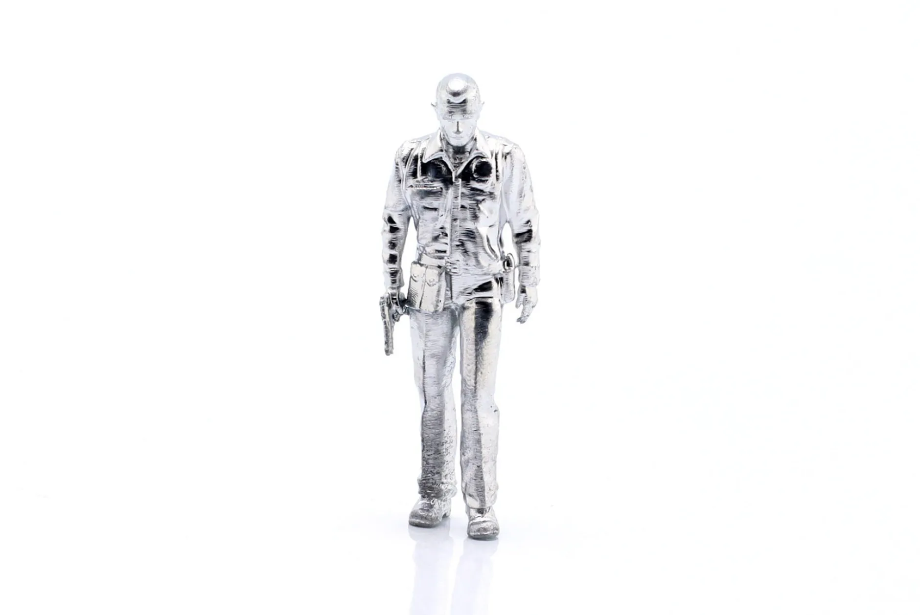 Terminator 2 t-1000 Figur in silber 1:43 Cartrix