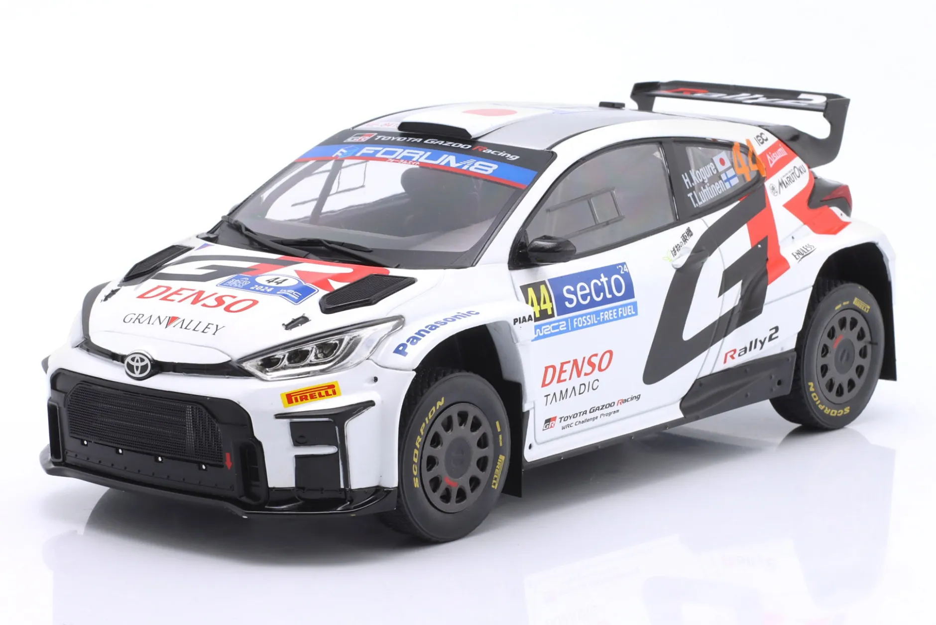 Toyota GR Yaris Rallye2 #44 Rallye Finnland 2024 Kogure, Luhtinen 1:18 Ixo
