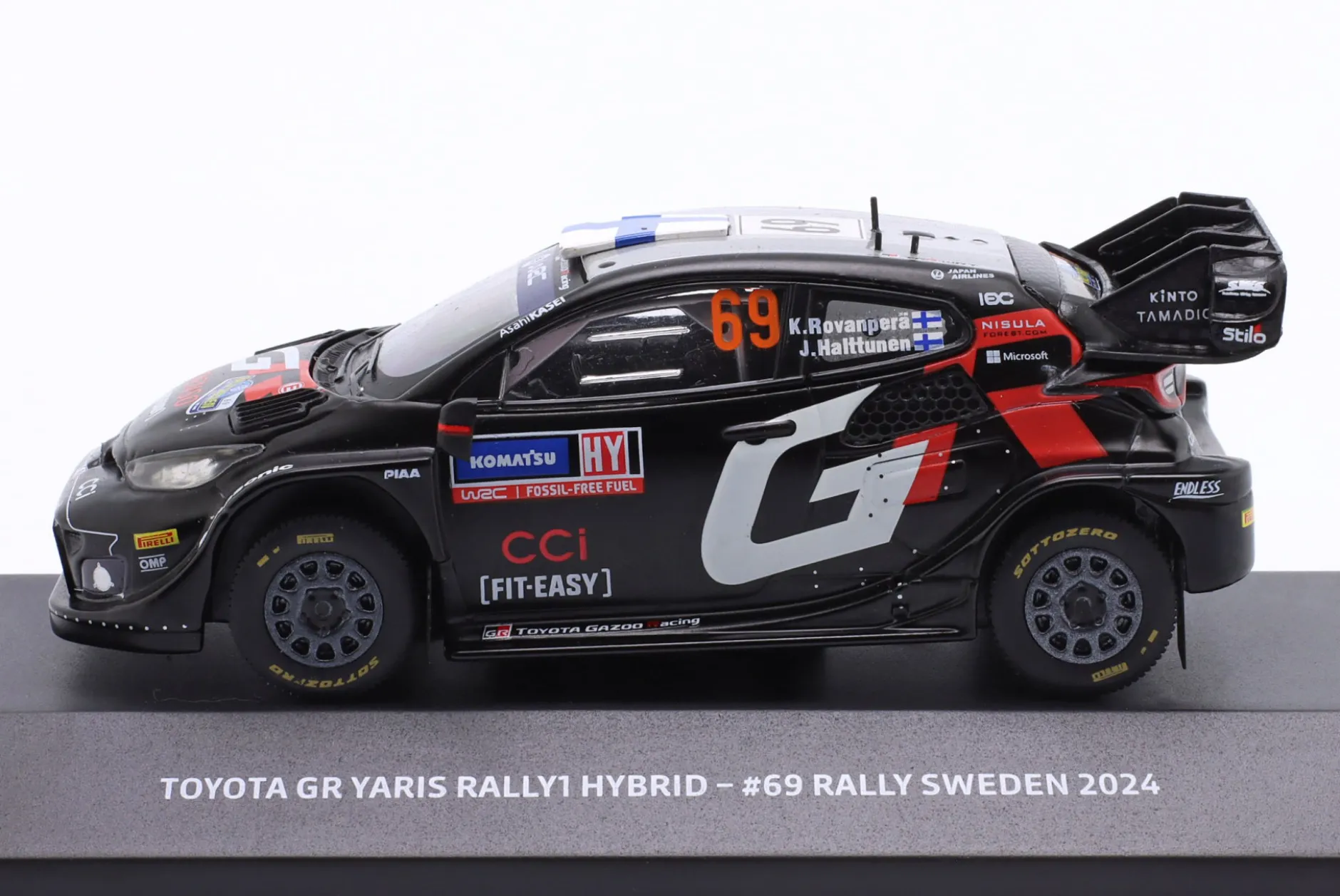 Toyota GR Yaris Rally1 Hybrid #69 Rallye Schweden 2024 Rovanperä, Halttunen 1:43 Ixo
