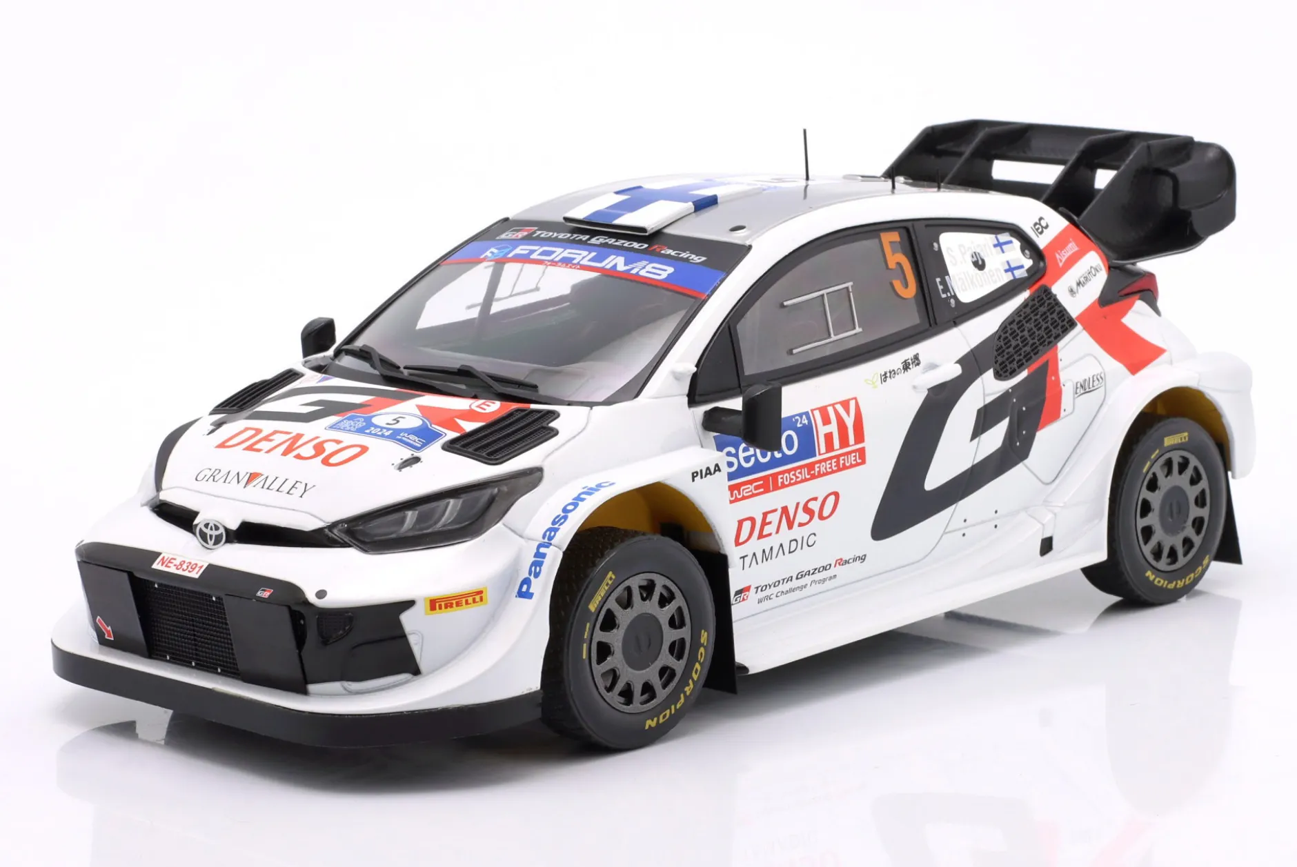 Toyota GR Yaris Rally1 Hybrid #5 4th Rallye Finnland 2024 Pajari, Mälkönen 1:18 Ixo