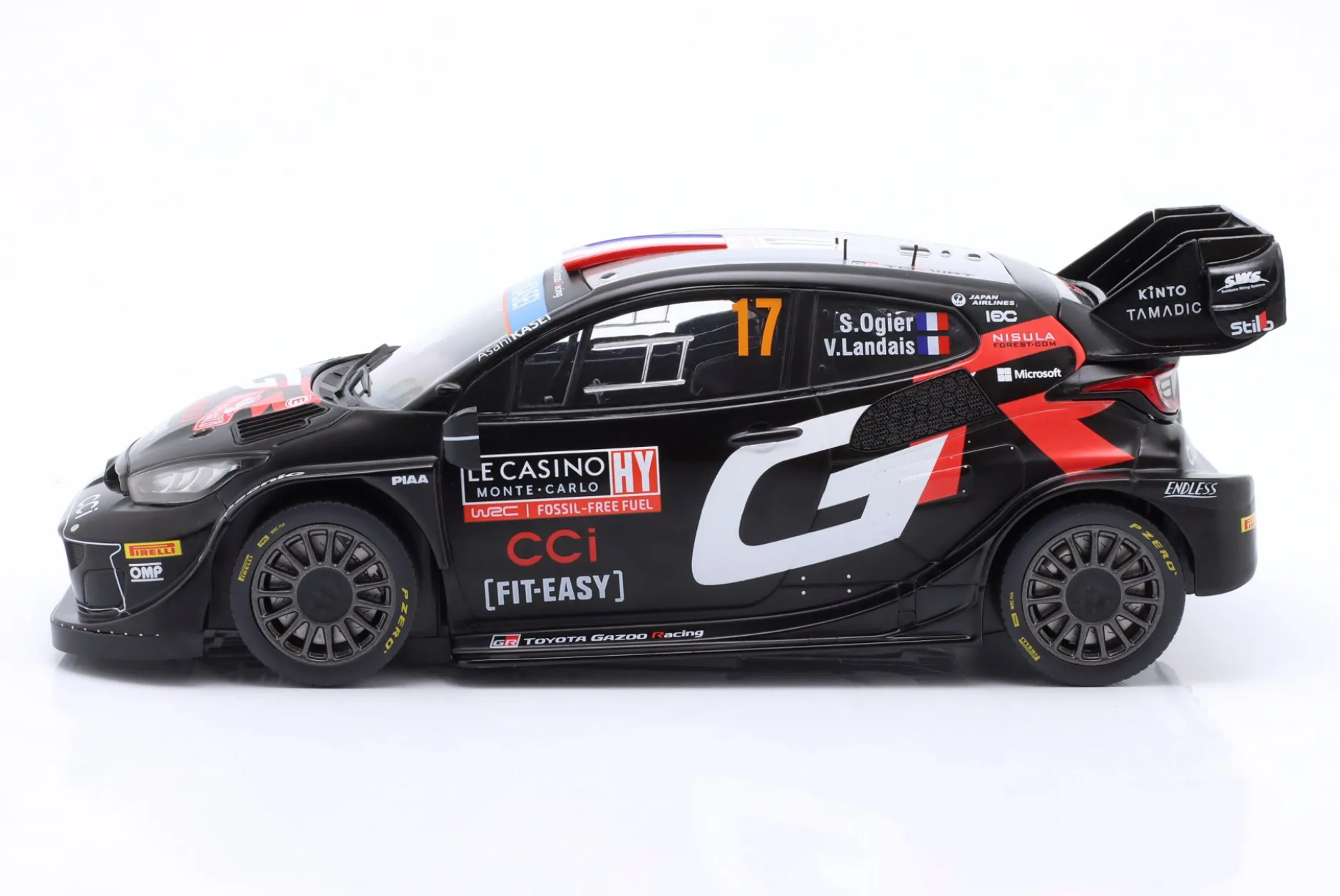 Toyota GR Yaris Rally1 #17 2nd Rallye Monte Carlo 2024 Ogier, Landais 1:18 Ixo