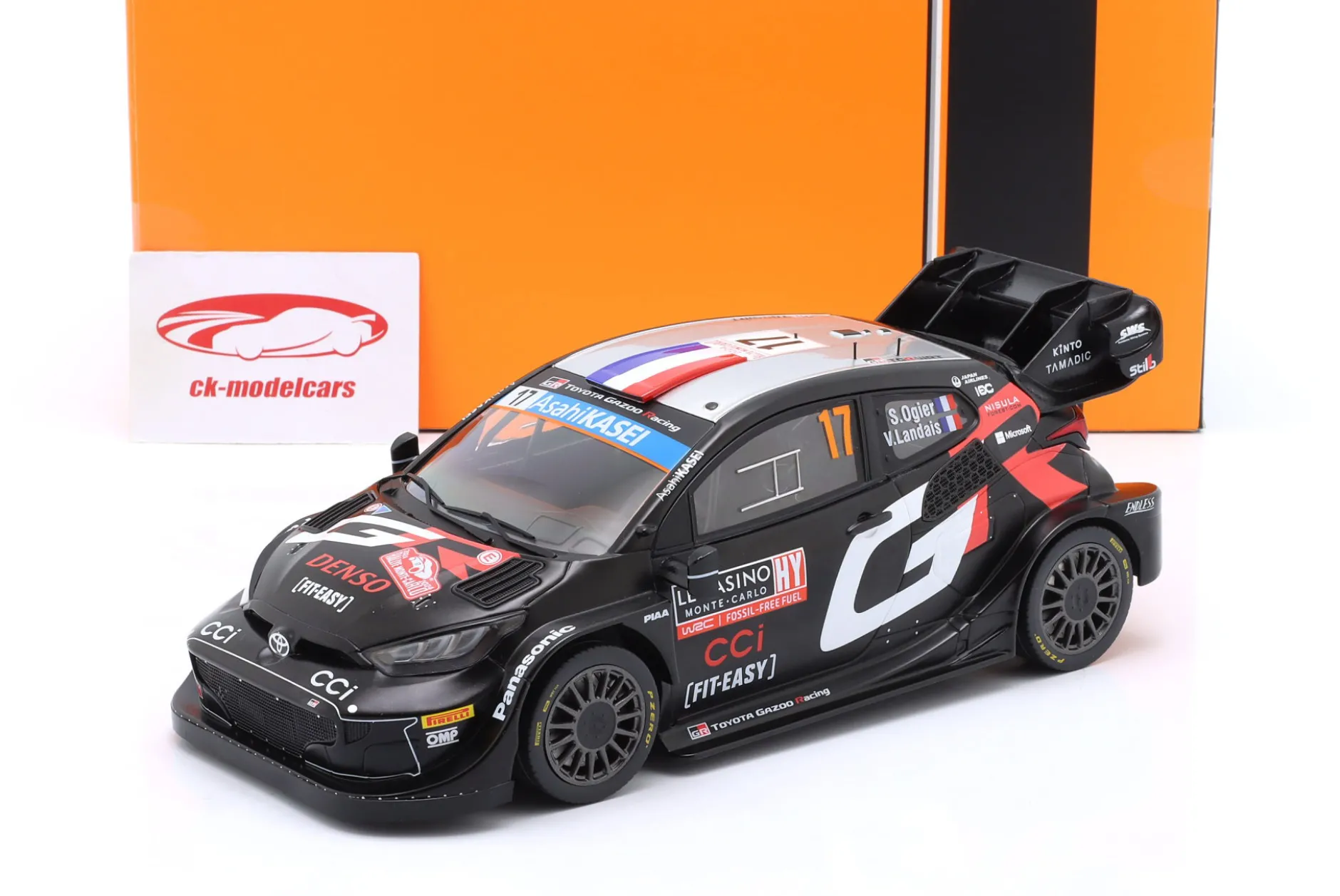 Toyota GR Yaris Rally1 #17 2nd Rallye Monte Carlo 2024 Ogier, Landais 1:18 Ixo
