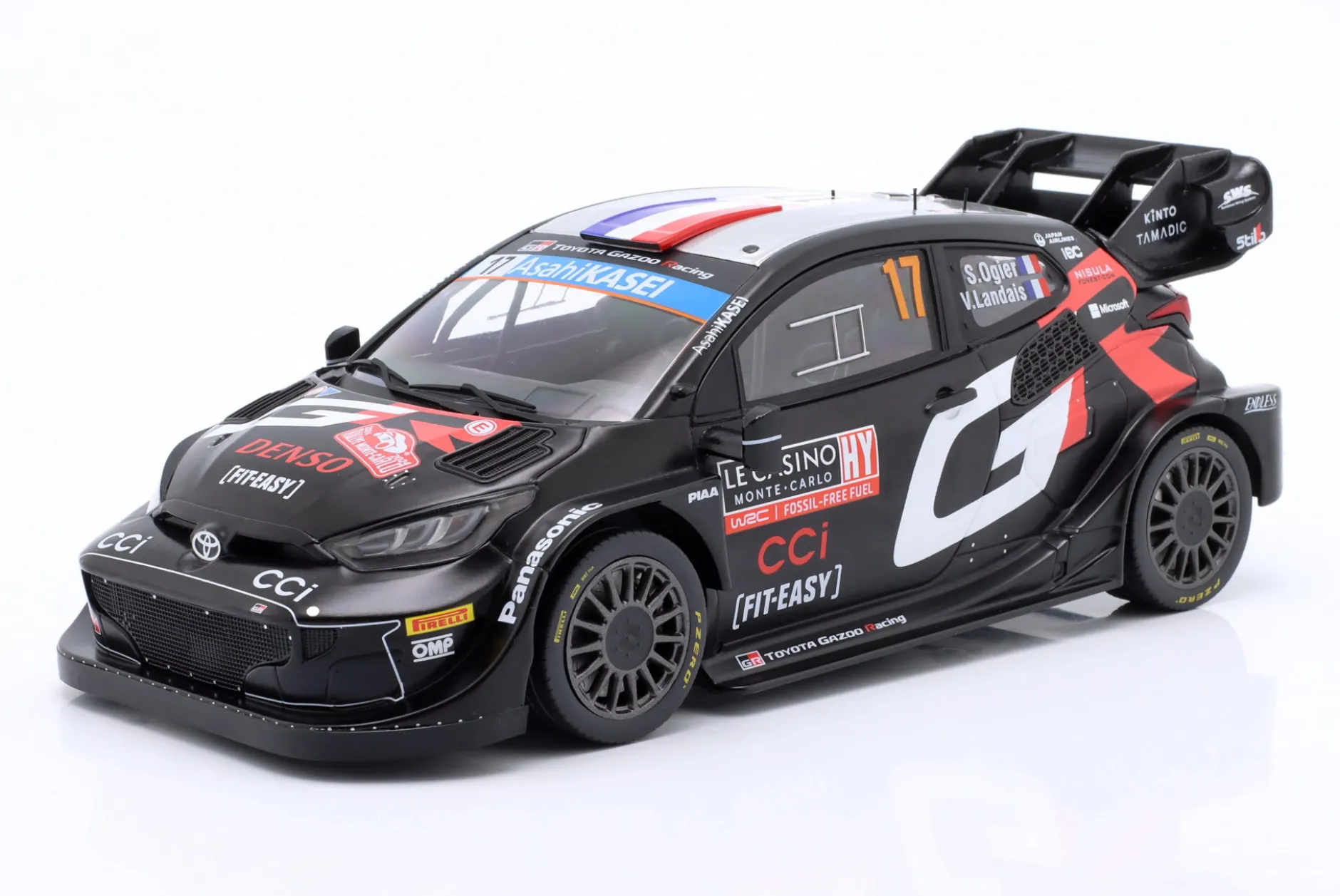Toyota GR Yaris Rally1 #17 2nd Rallye Monte Carlo 2024 Ogier, Landais 1:18 Ixo