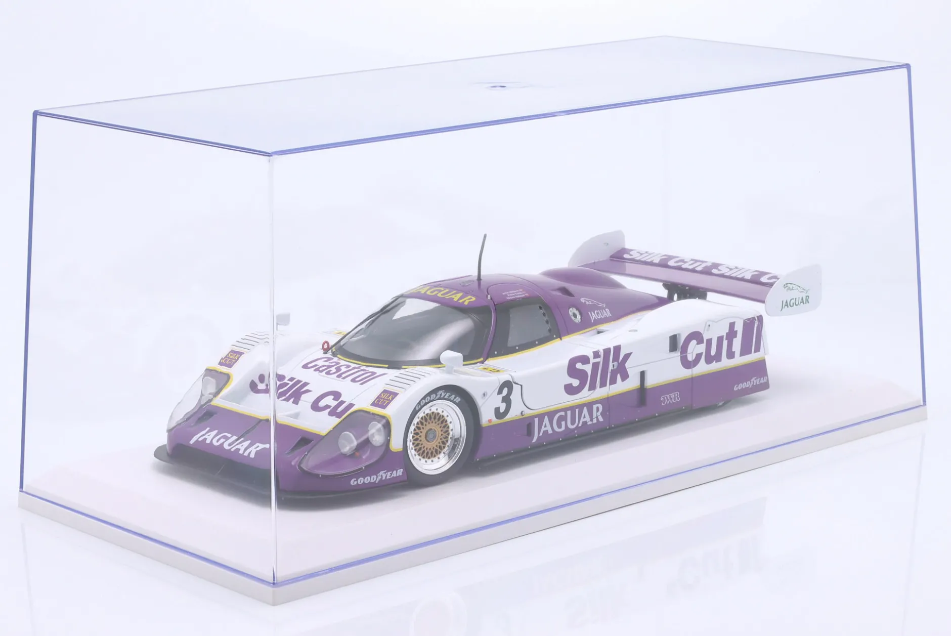 Triple9 Acryl-Einzelvitrine für Modellautos im Maßstab 1:18 "white base"