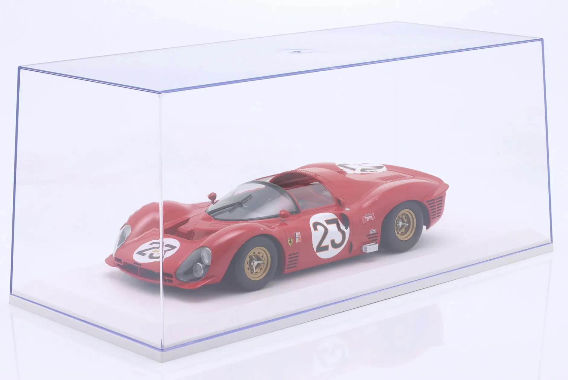 Triple9 Acryl-Einzelvitrine für Modellautos im Maßstab 1:18 "white base"