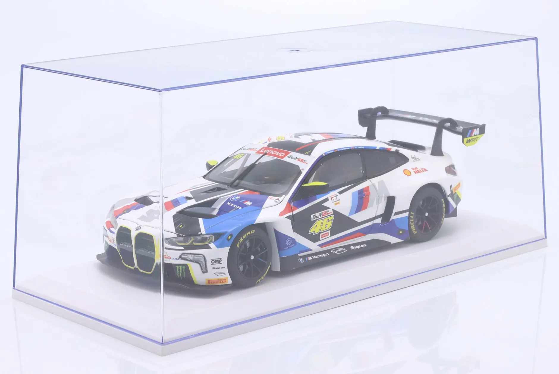 Triple9 Acryl-Einzelvitrine für Modellautos im Maßstab 1:18 "white base"