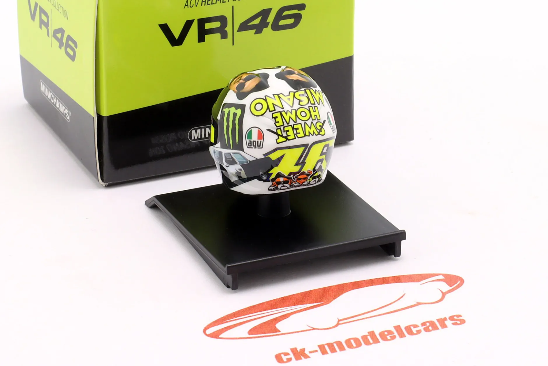 Valentino Rossi Movistar Yamaha MotoGP #46 MotoGP Misano 2016 Helm 1:10 Minichamps