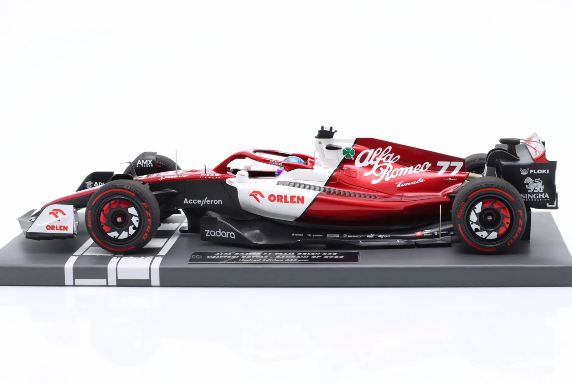 Valtteri Bottas Alfa Romeo C42 #77 6th Bahrain GP Formel 1 2022 1:18 Minichamps