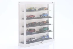 Vitrine LED Multicase 5-stöckig für Modelle im Maßstab 1:43 / 1:64 weiß Triple9