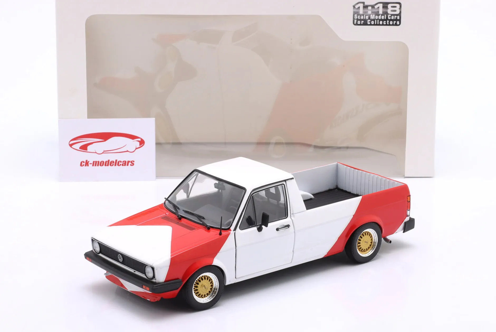 Volkswagen VW Caddy Mk1 Red Cowboy Racing Tribute 1982 rot / weiß 1:18 Solido