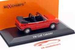 Volkswagen VW Golf I Cabriolet Baujahr 1979 rot 1:43 Minichamps