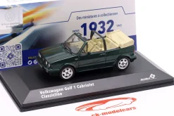 Volkswagen VW Golf I Cabriolet Classic Line 1992 dunkelgrün metallic 1:43 Solido