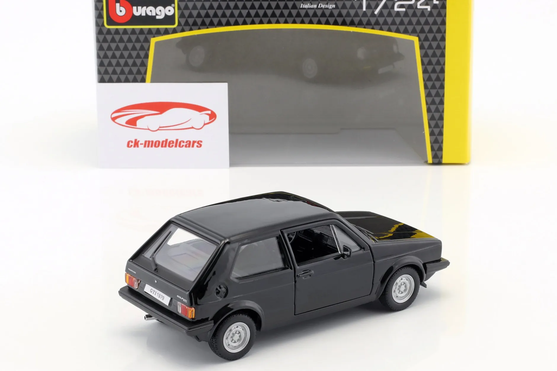 Volkswagen VW Golf Mk1 GTI Baujahr 1979 schwarz 1:24 Bburago