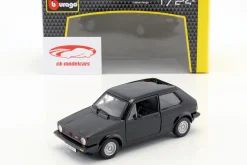 Volkswagen VW Golf Mk1 GTI Baujahr 1979 schwarz 1:24 Bburago