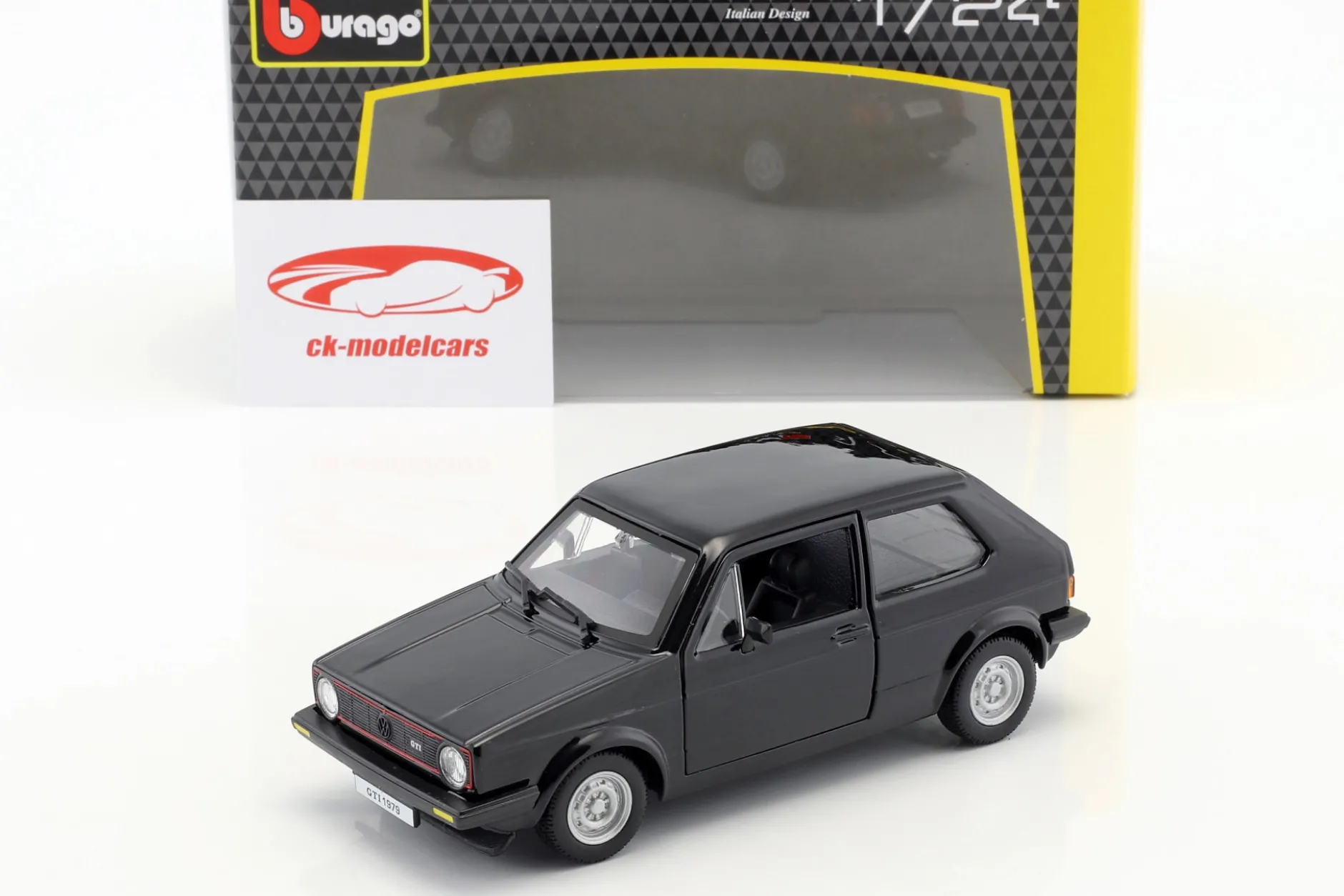 Volkswagen VW Golf Mk1 GTI Baujahr 1979 schwarz 1:24 Bburago