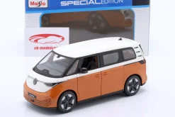 Volkswagen VW ID. Buzz Baujahr 2023 orange / weiß 1:24 Maisto