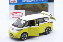 Volkswagen VW ID. Buzz Baujahr 2023 gelb / weiß 1:24 Maisto
