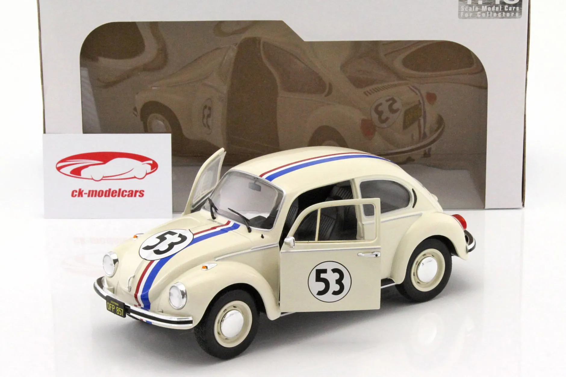 Volkswagen VW Käfer #53 Herbie creme weiß 1:18 Solido