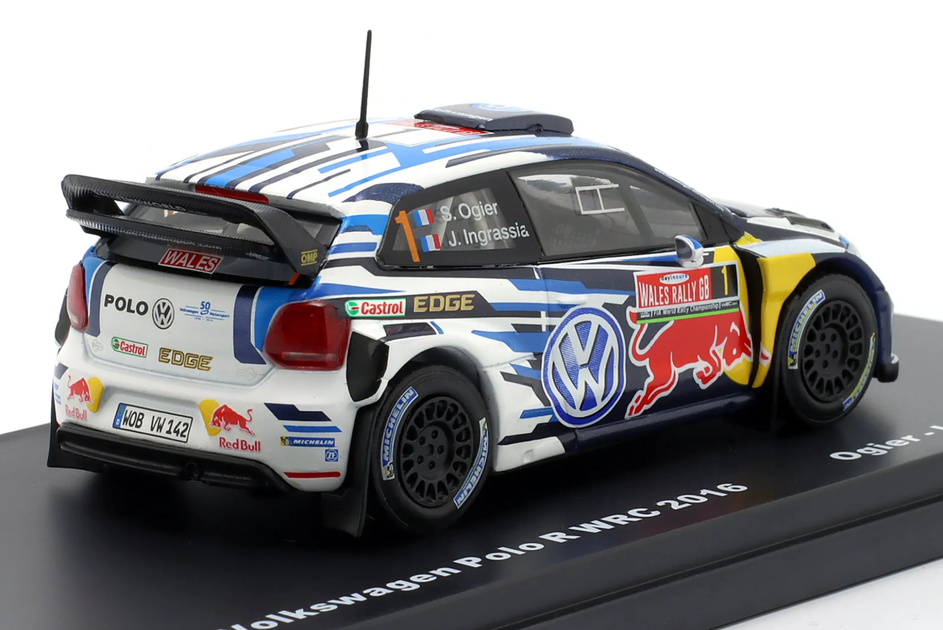 Volkswagen VW Polo R WRC #1 Sieger Rallye Wales 2016 Ogier, Ingrassia 1:43 Altaya