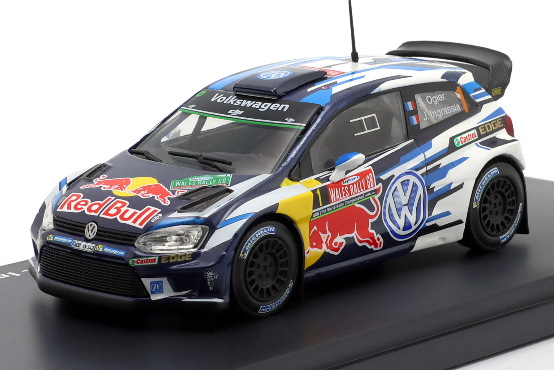 Volkswagen VW Polo R WRC #1 Sieger Rallye Wales 2016 Ogier, Ingrassia 1:43 Altaya