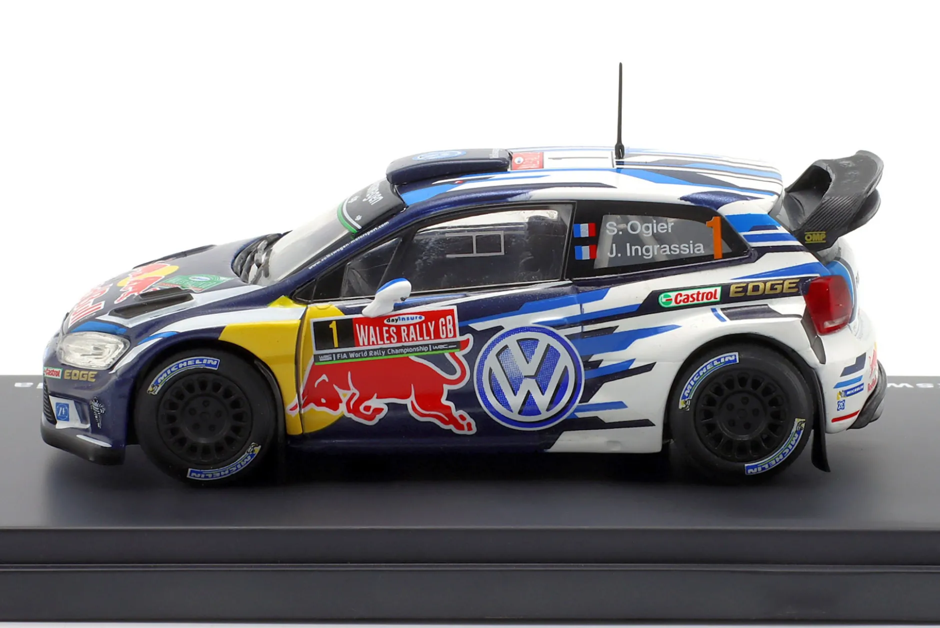 Volkswagen VW Polo R WRC #1 Sieger Rallye Wales 2016 Ogier, Ingrassia 1:43 Altaya