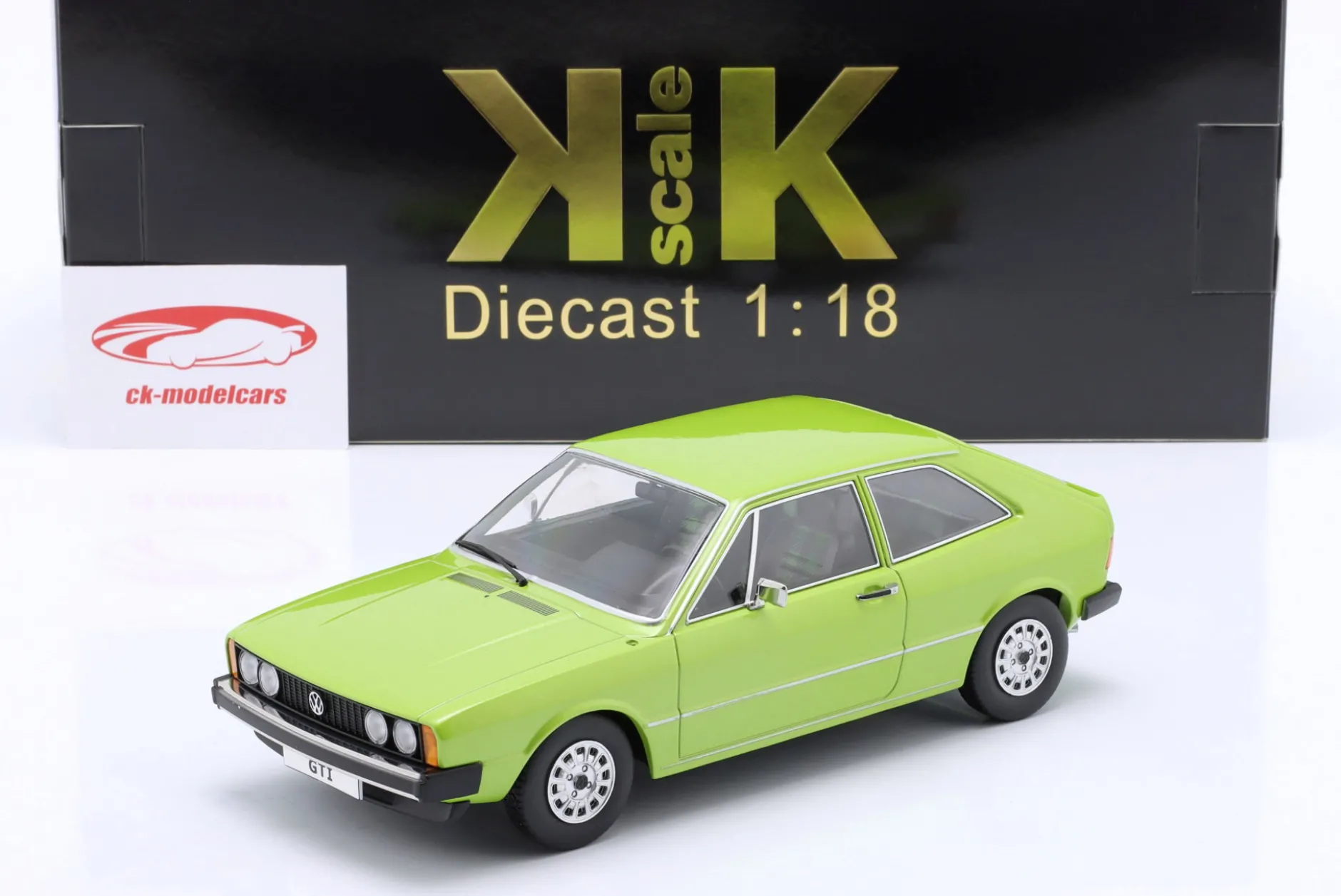 Volkswagen VW Scirocco GTI Baujahr 1976 hellgrün metallic 1:18 KK-Scale
