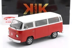 Volkswagen VW T2b Baujahr 1972 rot / weiß / Fuchs Felgen 1:18 KK-Scale