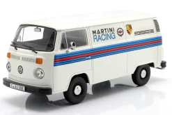 Volkswagen VW T2b Bus Porsche Martini Racing Baujahr 1972 weiß 1:18 KK-Scale