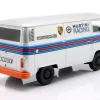 Volkswagen VW T2b Bus Porsche Martini Racing Baujahr 1972 silber 1:18 KK-Scale
