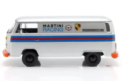 Volkswagen VW T2b Bus Porsche Martini Racing Baujahr 1972 silber 1:18 KK-Scale
