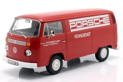 Volkswagen VW T2b Bus Porsche Renndienst Baujahr 1972 rot 1:18 KK-Scale