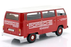 Volkswagen VW T2b Bus Porsche Renndienst Baujahr 1972 rot / weiß 1:18 KK-Scale