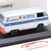 Volkswagen VW T2 Bus Porsche Renndienst 1972 silber 1:43 Minichamps